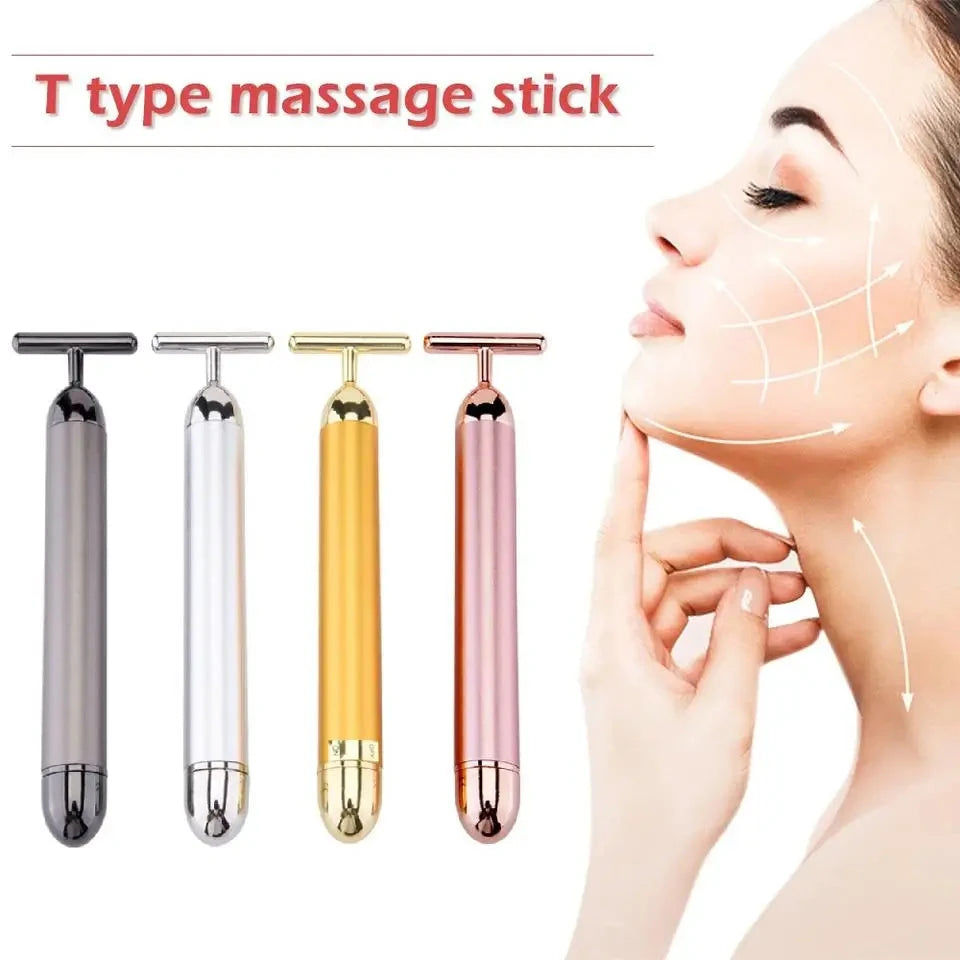 24K Gold Vibrating Face Roller – Lift, Firm & De-Puff