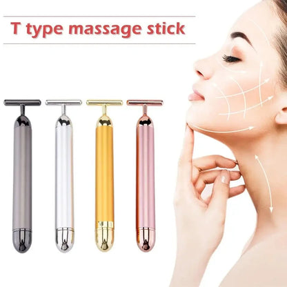 24K Gold Vibrating Face Roller – Lift, Firm & De-Puff
