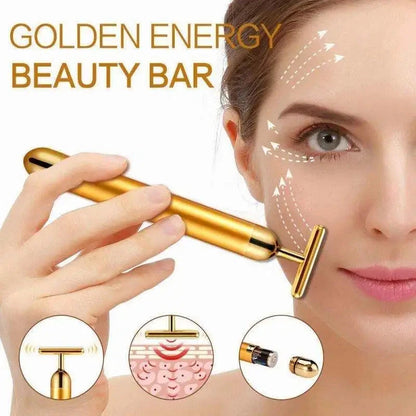 24K Gold Vibrating Face Roller – Lift, Firm & De-Puff