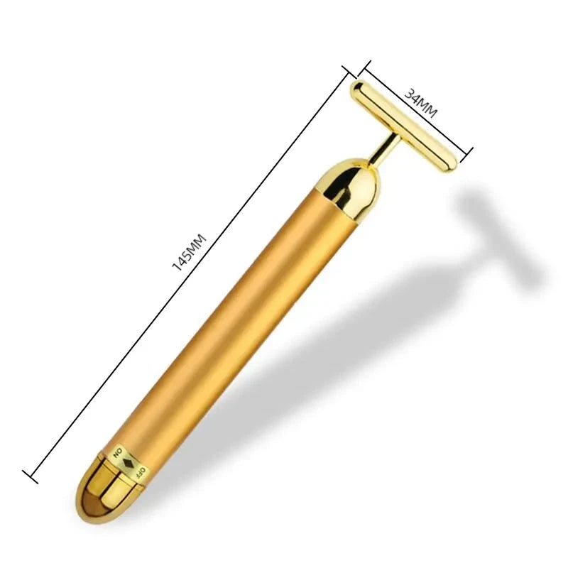 24K Gold Vibrating Face Roller – Lift, Firm & De-Puff