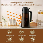 2-in-1 Oil Sprayer & Dispenser Bottle – Precise Mist for Air Fryer, BBQ & Cooking