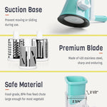 3-in-1 Rotary Vegetable Cutter, Slicer & Cheese Grater