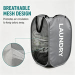 Foldable Mesh Laundry Basket – Breathable Collapsible Hamper