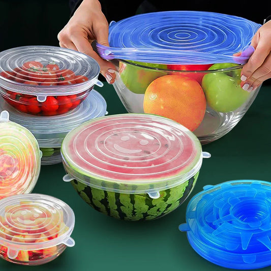 Silicone Stretch Food Covers – 6-Piece Set