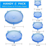 Silicone Stretch Food Covers – 6-Piece Set