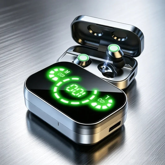 Wireless Bluetooth Earbuds with Digital Display