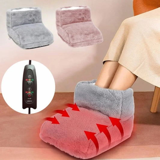 USB Electric Heated Foot Warmer Slippers