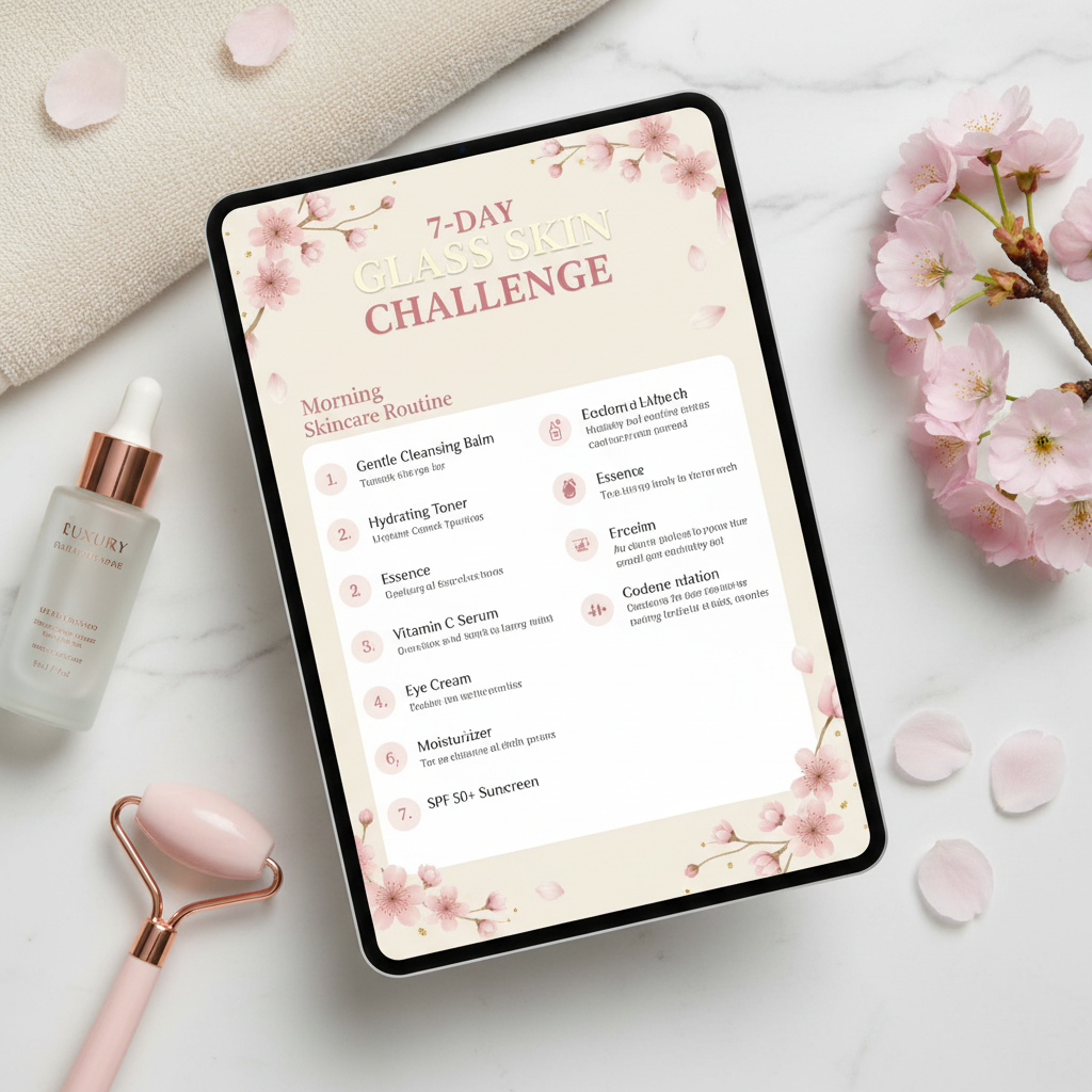 7-Day Glass Skin Challenge Inside Pages Mockup