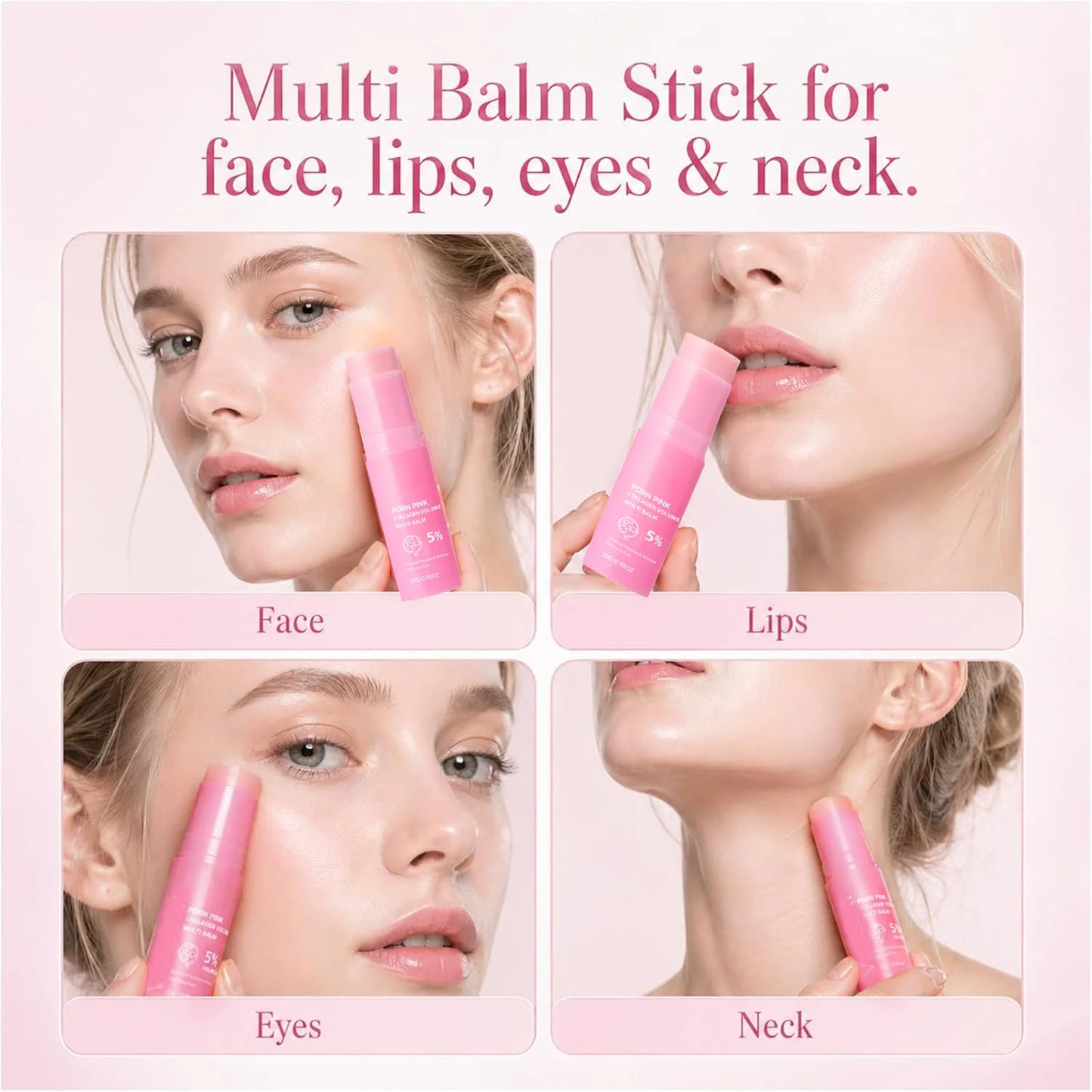 PDRN Pink Collagen Multi Balm – Plump, Firm & Hydrate Lips, Eyes & Skin