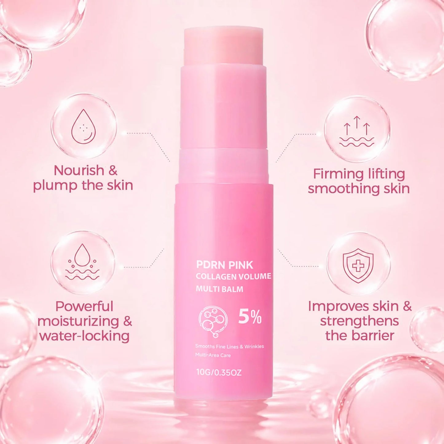 PDRN Pink Collagen Multi Balm – Plump, Firm & Hydrate Lips, Eyes & Skin