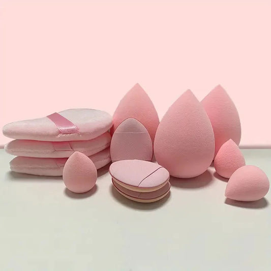 12PCS Makeup Sponge Set – Soft Powder Puffs & Beauty Eggs
