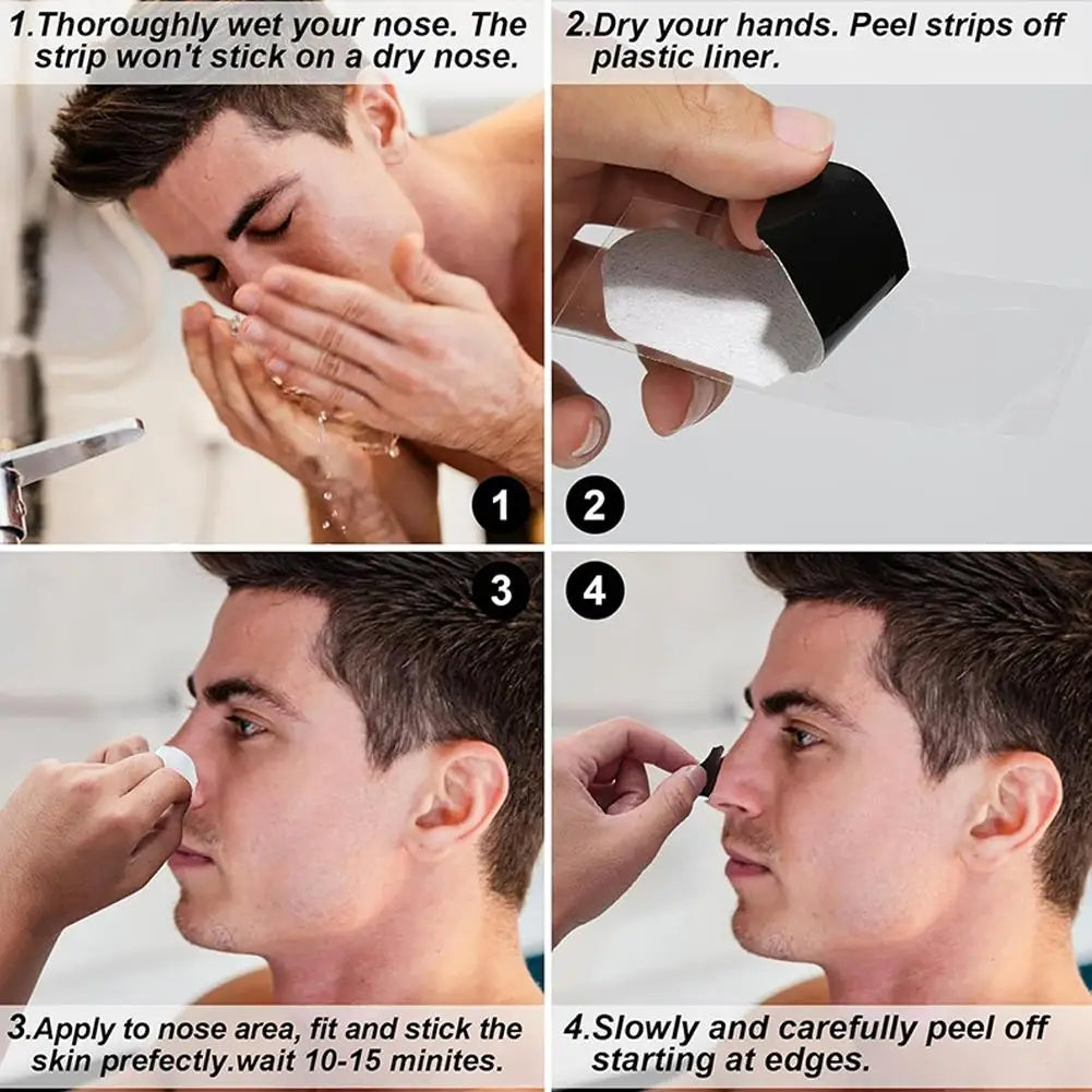 Charcoal Blackhead Nose Strips – Deep Pore Cleansing