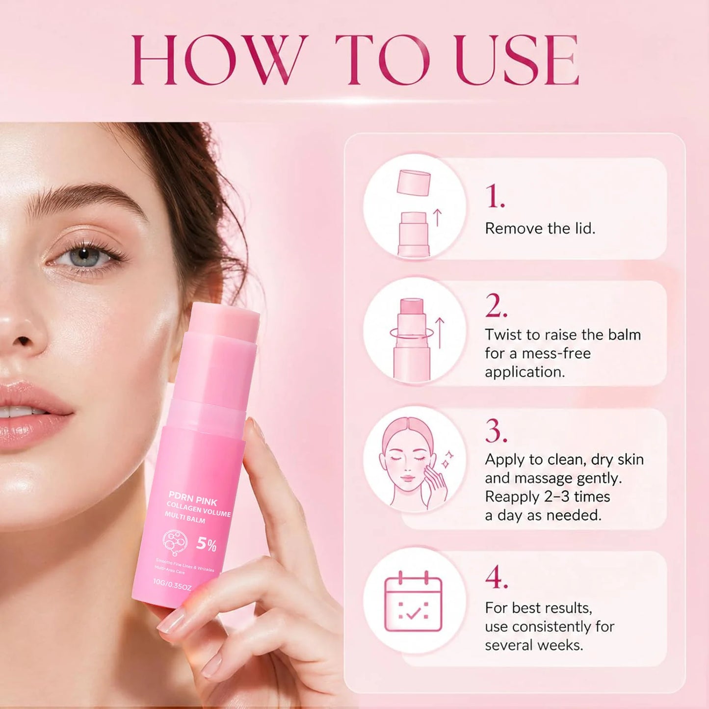 PDRN Pink Collagen Multi Balm – Plump, Firm & Hydrate Lips, Eyes & Skin
