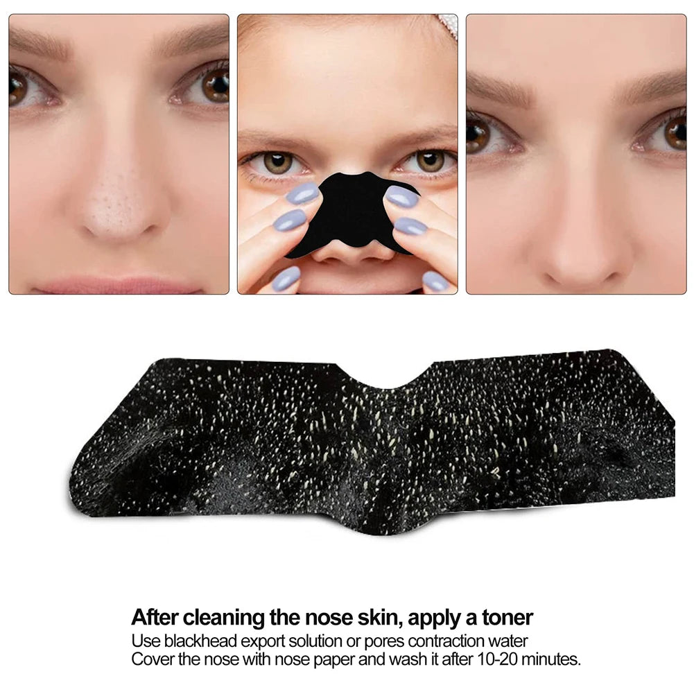 Charcoal Blackhead Nose Strips – Deep Pore Cleansing