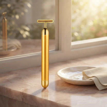 24K Gold Vibrating Face Roller – Lift, Firm & De-Puff